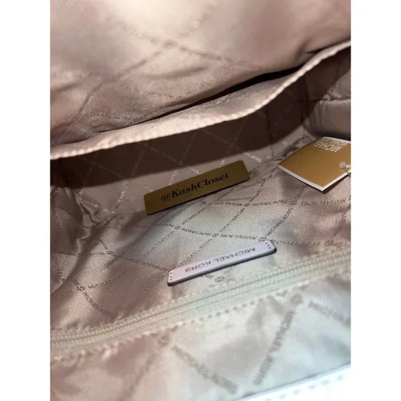 Michael Kors MK Jet Set Item Medium Chain Backpack -Powder Blush Multi - Picture 10 of 12